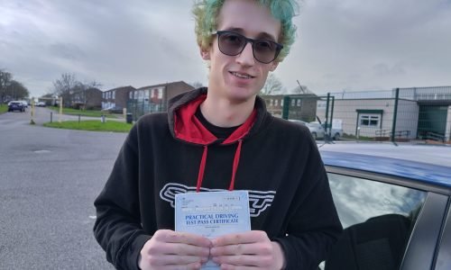 Sam Passed 1st Time in Wellingborough
